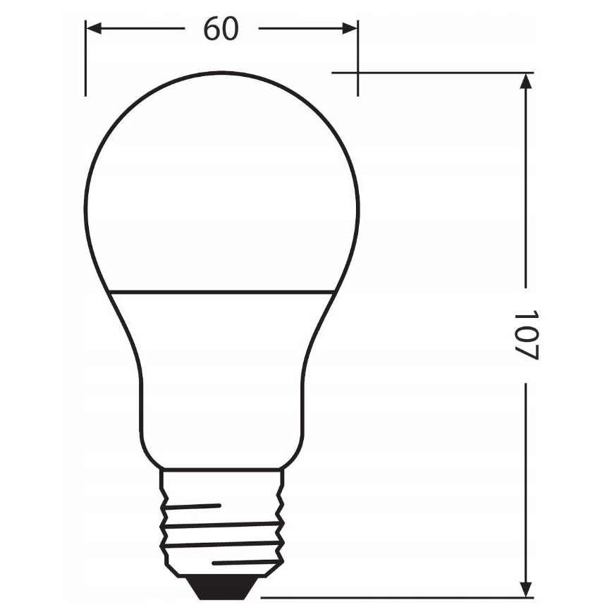 Светодиодная лампочка из переработанного пластика A60 E27/8,5W/230V 2700K - Ledvance