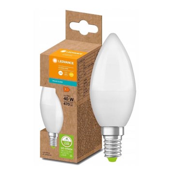 Светодиодная лампочка из переработанного пластика B40 E14/4,9W/230V 2700K - Ledvance