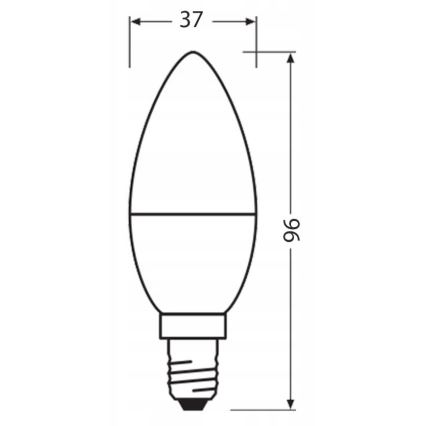 Светодиодная лампочка из переработанного пластика B40 E14/4,9W/230V 2700K - Ledvance