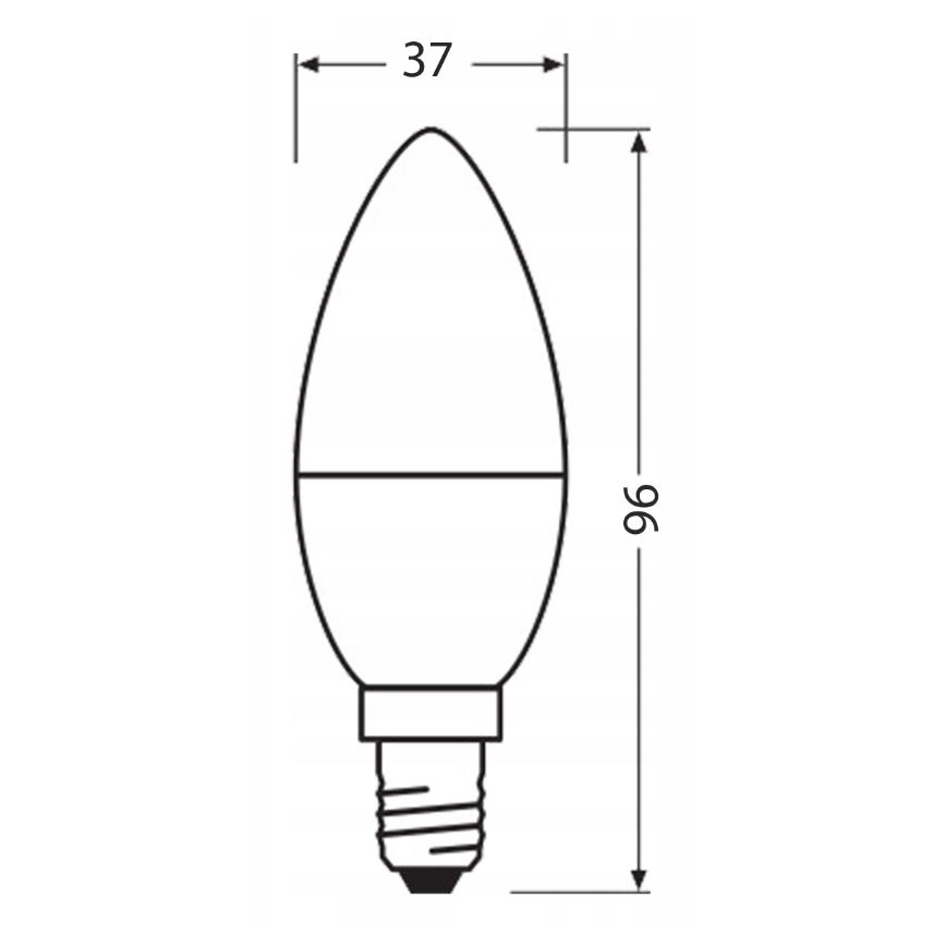 Светодиодная лампочка из переработанного пластика B40 E14/4,9W/230V 2700K - Ledvance