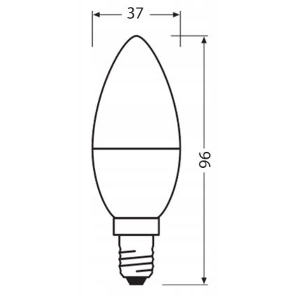 Светодиодная лампочка из переработанного пластика B40 E14/4,9W/230V 4000K - Ledvance