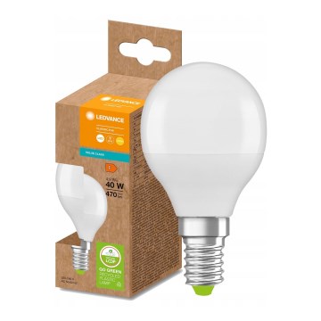 Светодиодная лампочка из переработанного пластика P45 E14/4,9W/230V 2700K - Ledvance
