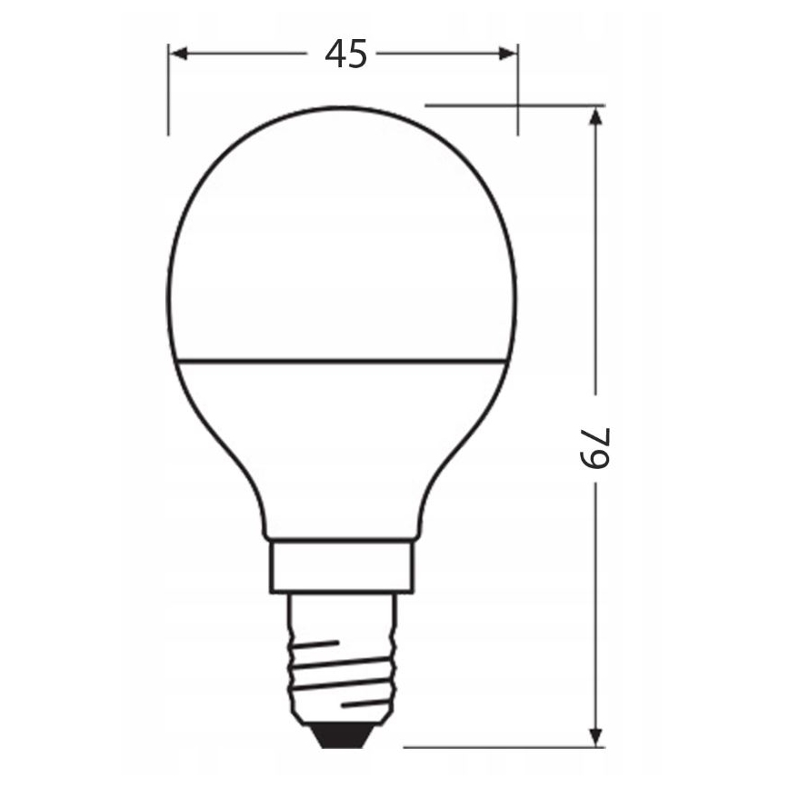 Светодиодная лампочка из переработанного пластика P45 E14/4,9W/230V 2700K - Ledvance