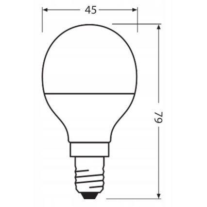 Светодиодная лампочка из переработанного пластика P45 E14/4,9W/230V 4000K - Ledvance