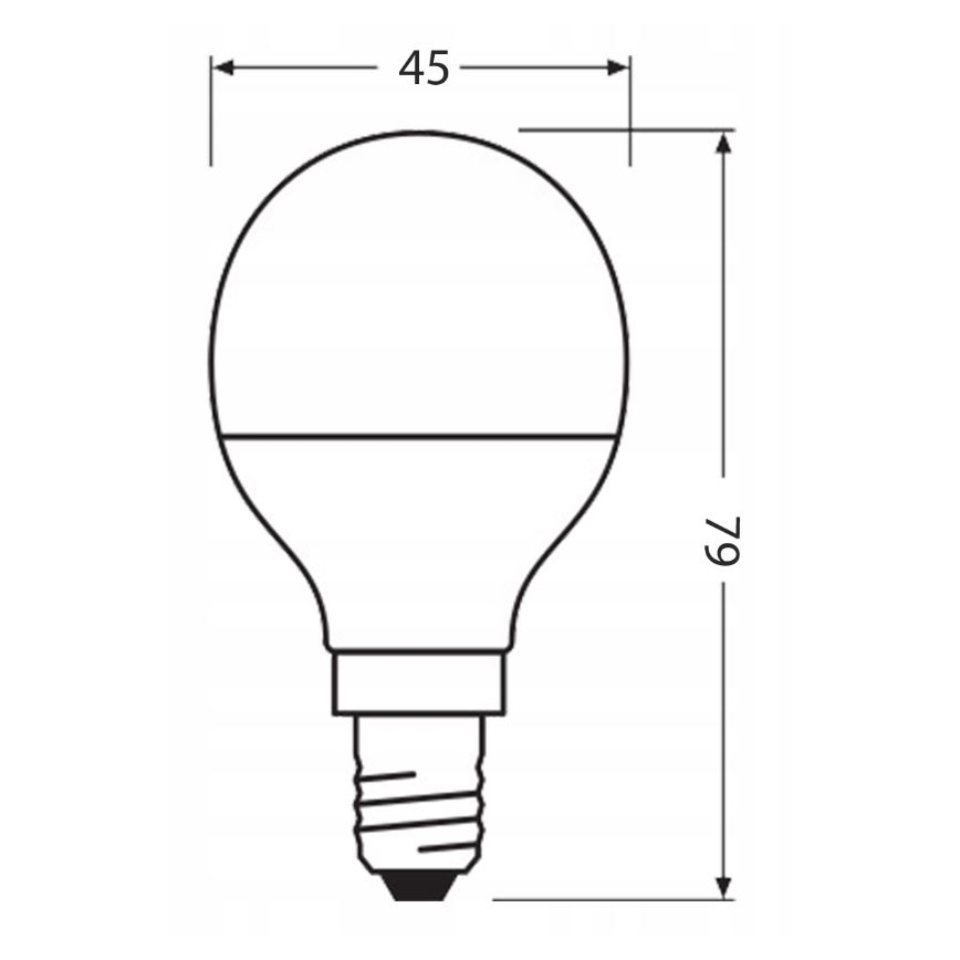 Светодиодная лампочка из переработанного пластика P45 E14/4,9W/230V 4000K - Ledvance