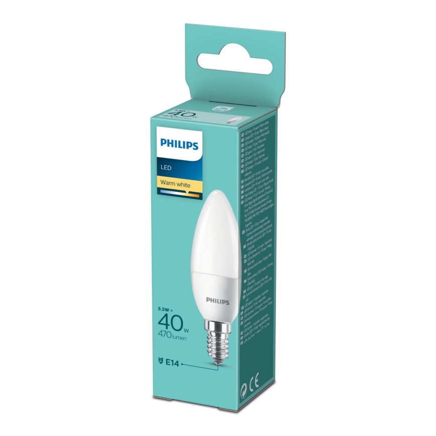 Светодиодная лампочка Philips B35 E14/5,5W/230V 2700K