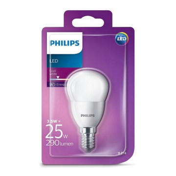 Светодиодная лампочка Philips E14/3,5W/230V 4000K