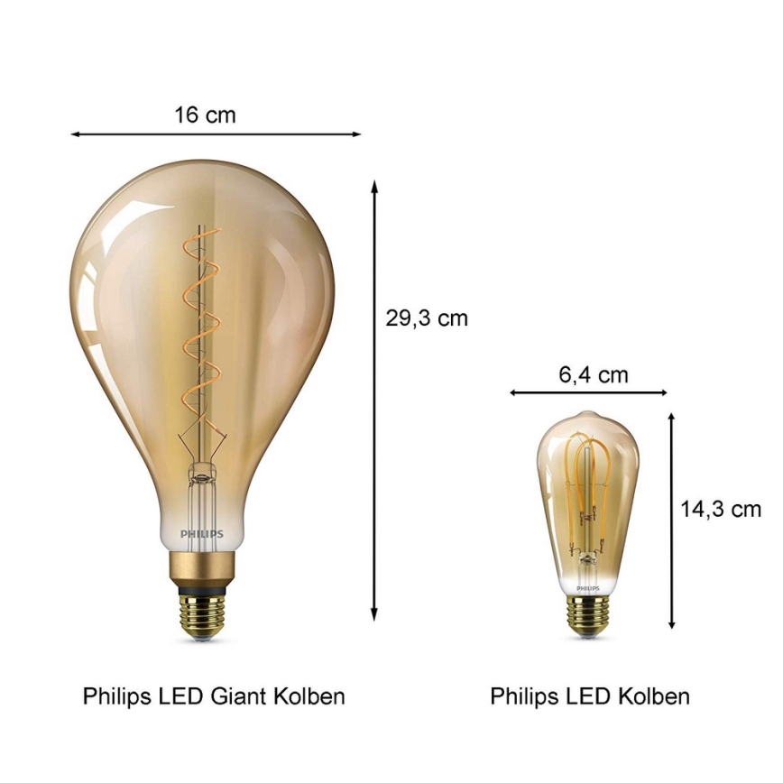 Светодиодная лампочка Philips E27/5W/230V 2000K - VINTAGE