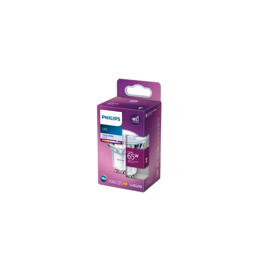 Светодиодная лампочка Philips PAR16 GU10/4,9W/230V 4000K