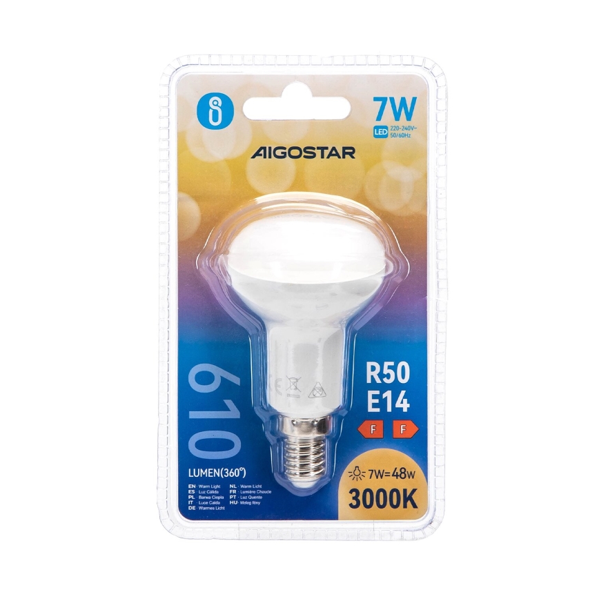 Светодиодная лампочка R50 E14/7W/230V 3000K - Aigostar