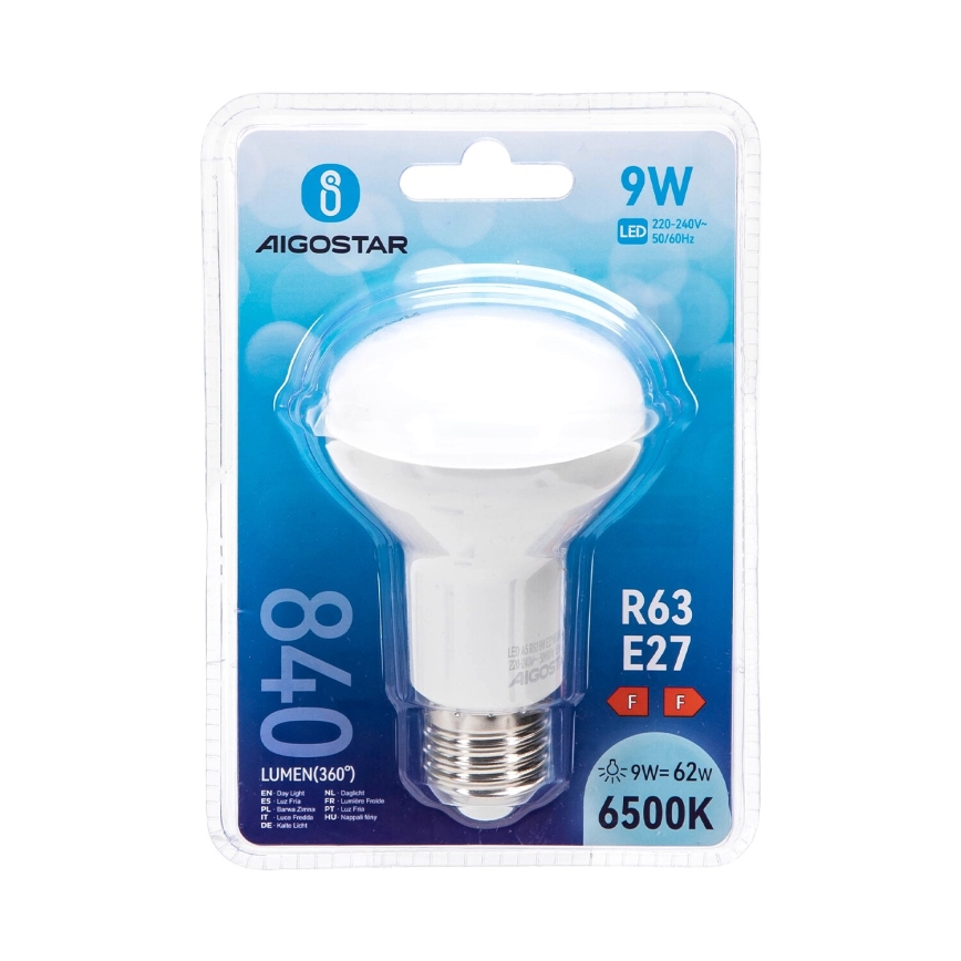 Светодиодная лампочка R63 E27/9W/230V 6500K - Aigostar