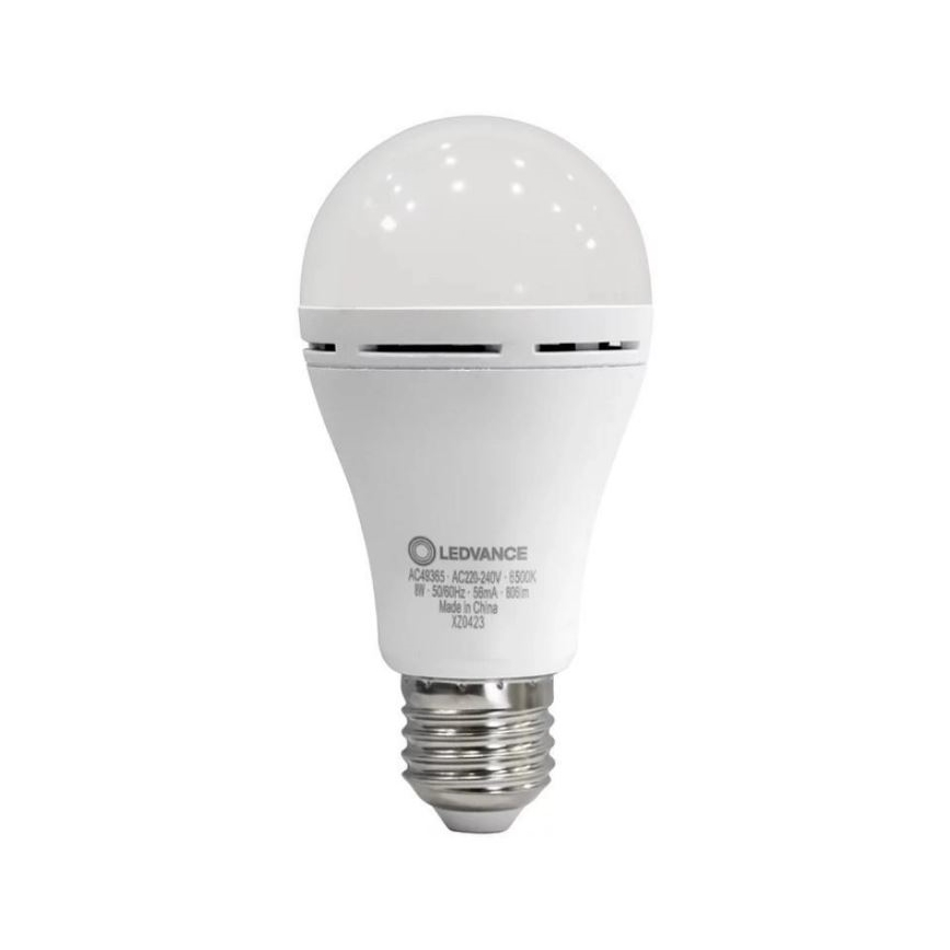 Светодиодная лампочка RECHARGEABLE A60 E27/8W/230V 6500K - Ledvance
