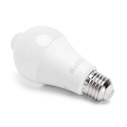 Светодиодная лампочка с датчиком движения и освещенности A60 E27/12W/230V 3000K - Aigostar