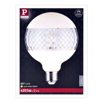 Светодиодная лампочка с регулированием яркости CLASSIC G125 E27/4,5W/230V 2600K - Paulmann 28742