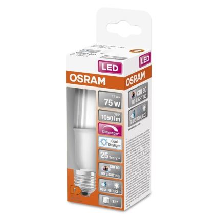 Светодиодная лампочка с регулированием яркости E27/11W/230V 6500K CRI 90 - Osram