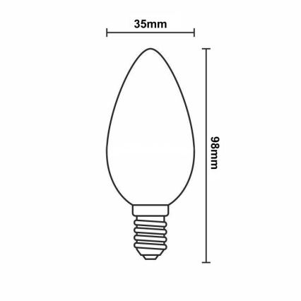 Светодиодная лампочка с регулированием яркости FILAMENT C35 E14/6W/230V 3000K