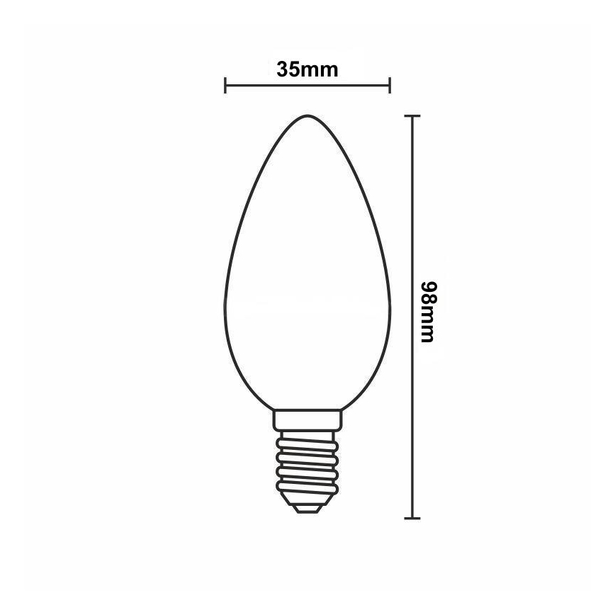 Светодиодная лампочка с регулированием яркости FILAMENT C35 E14/6W/230V 3000K
