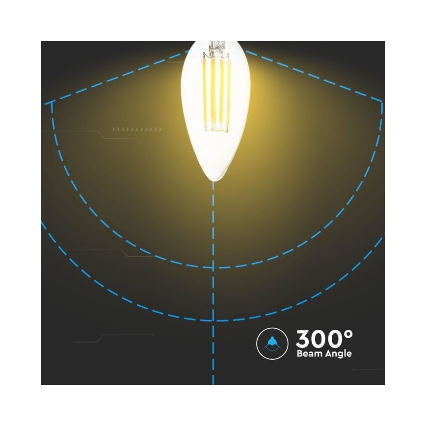 Светодиодная лампочка с регулированием яркости FILAMENT E14/4W/230V 3000K