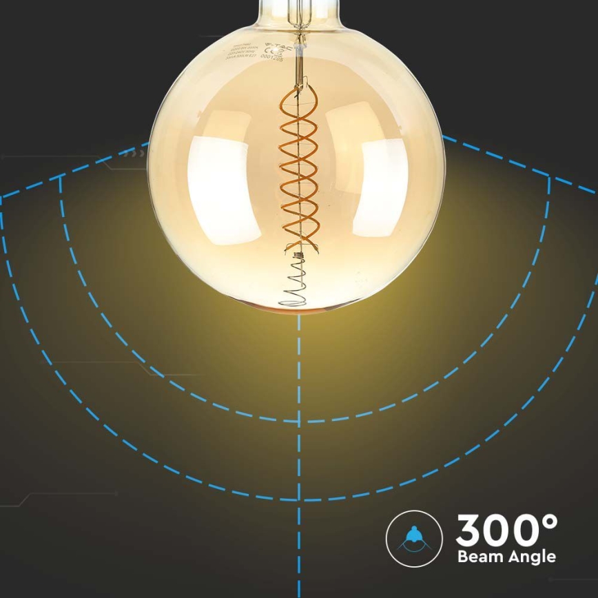 Светодиодная лампочка с регулированием яркости FILAMENT G200 E27/8W/230V 1800K