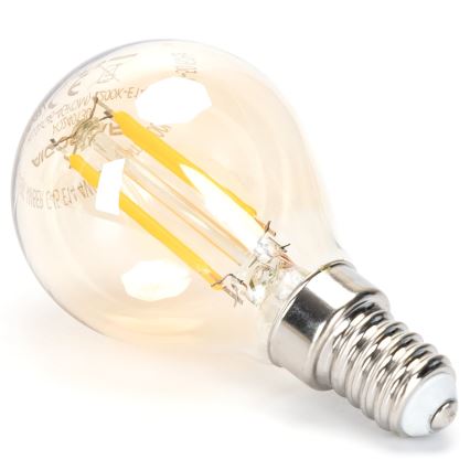 Светодиодная лампочка с регулированием яркости FILAMENT G45 E14/4W/230V 2200K - Aigostar