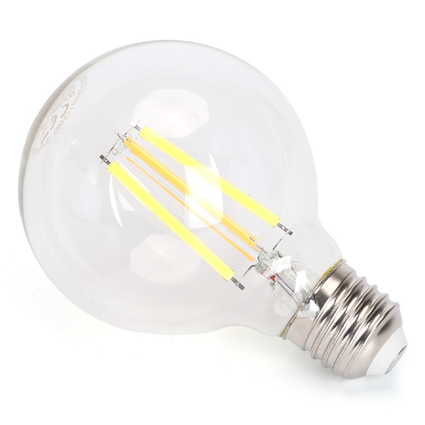 Светодиодная лампочка с регулированием яркости FILAMENT G80 E27/6W/230V 2700-6500K Wi-Fi - Aigostar