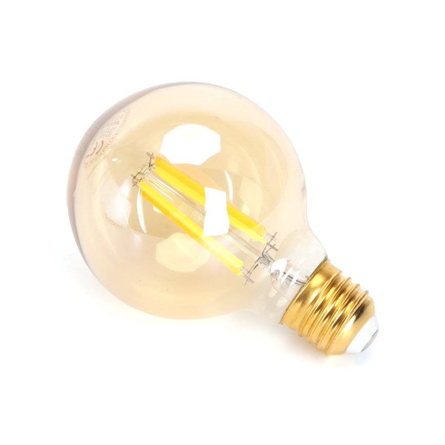 Светодиодная лампочка с регулированием яркости FILAMENT G80 E27/6W/230V 2700-6500K Wi-Fi - Aigostar