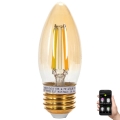 Светодиодная лампочка с регулированием яркости FILAMENT MESH Smart C35 E27/4,5W/230V 2700-6500K - Aigostar