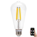 Светодиодная лампочка с регулированием яркости FILAMENT MESH Smart ST64 E27/6W/230V 2700-6500K - Aigostar
