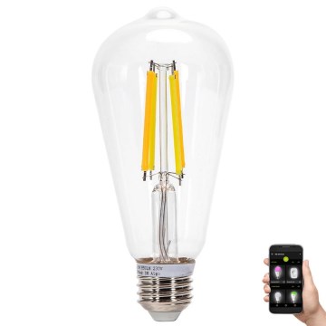 Светодиодная лампочка с регулированием яркости FILAMENT MESH Smart ST64 E27/6W/230V 2700-6500K - Aigostar