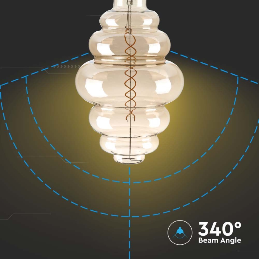 Светодиодная лампочка с регулированием яркости FILAMENT S200 E27/8W/230V 1800K