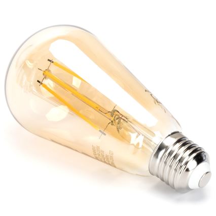 Светодиодная лампочка с регулированием яркости FILAMENT ST64 E27/6W/230V 2200K - Aigostar