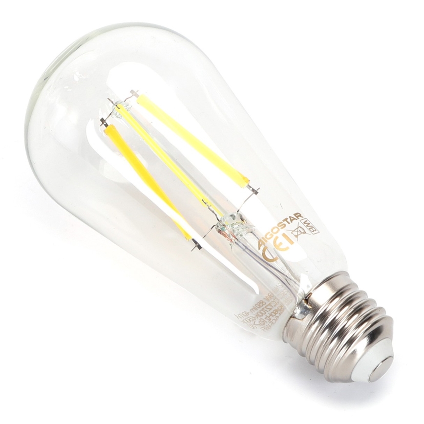 Светодиодная лампочка с регулированием яркости FILAMENT ST64 E27/6W/230V 2700-6500K Wi-Fi - Aigostar