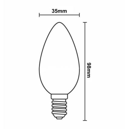 Светодиодная лампочка с регулированием яркости FILAMENT VINTAGE C35 E14/6W/230V 2000K
