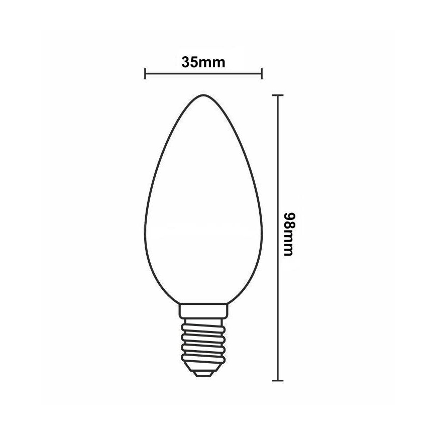 Светодиодная лампочка с регулированием яркости FILAMENT VINTAGE C35 E14/6W/230V 2000K