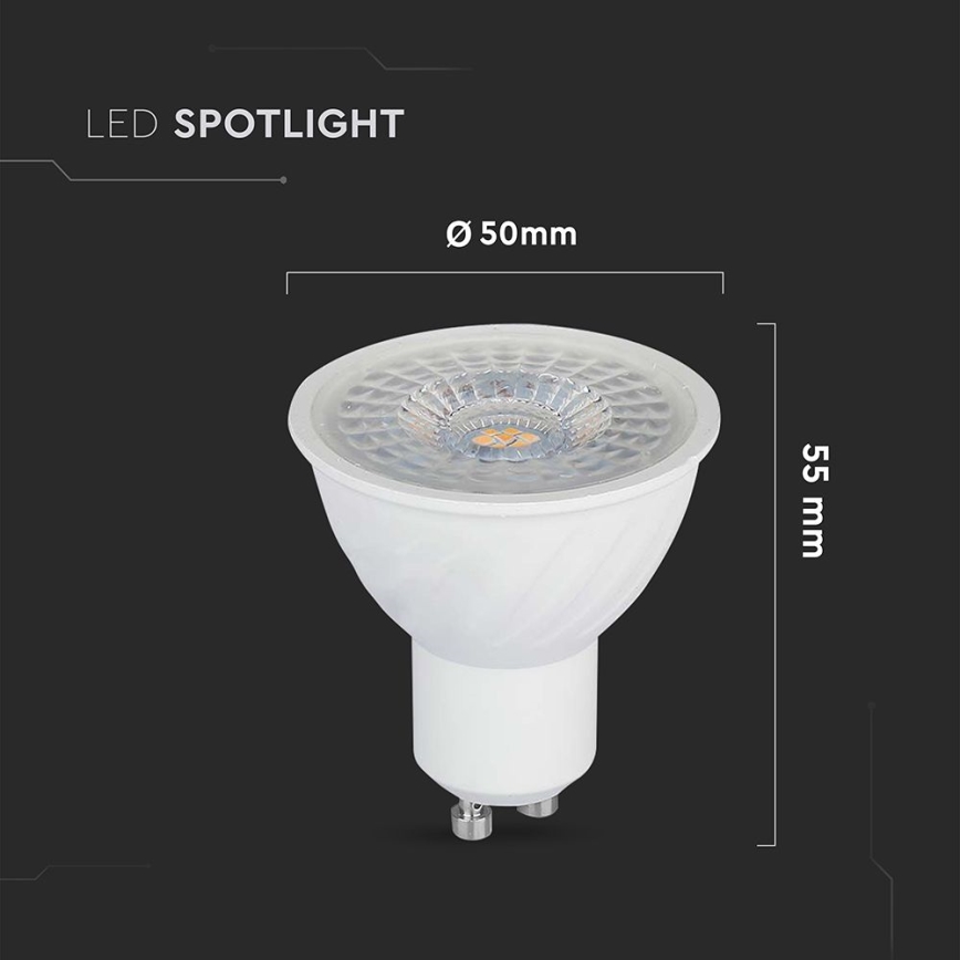 Светодиодная лампочка с регулированием яркости GU10/6W/230V 4000K 110°