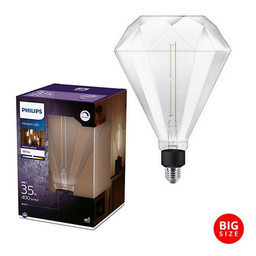 Светодиодная лампочка с регулированием яркости Philips E27/4W/230V 3000K