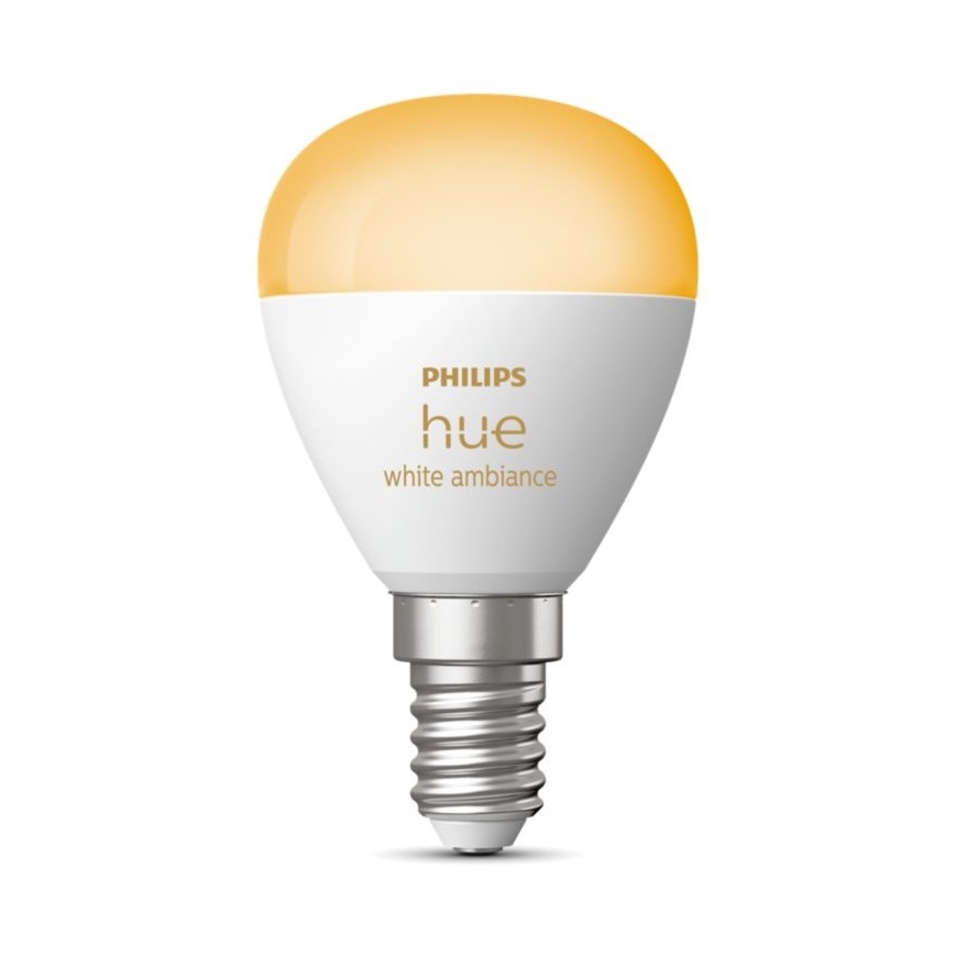 Светодиодная лампочка с регулированием яркости Philips Hue WHITE AMBIANCE P45 E14/5,1W/230V 2200-6500K