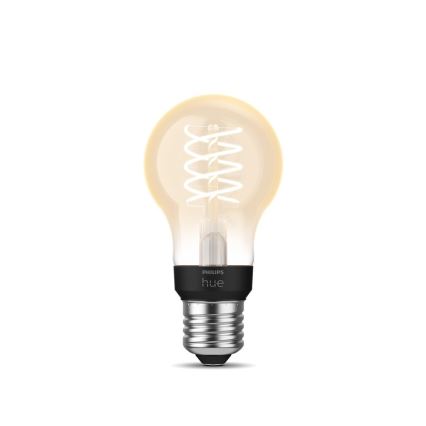Светодиодная лампочка с регулированием яркости Philips Hue WHITE FILAMENT A60 E27/7W/230V 2100K