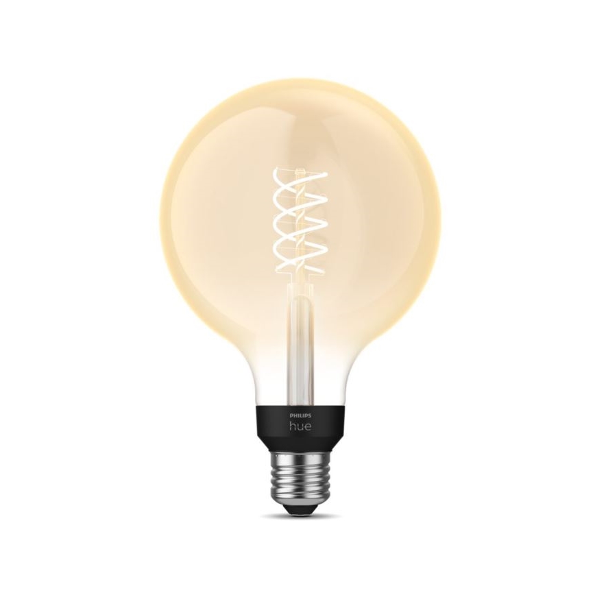 Светодиодная лампочка с регулированием яркости Philips Hue WHITE FILAMENT G125 E27/7W/230V 2100K