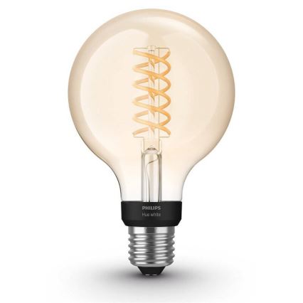 Светодиодная лампочка с регулированием яркости Philips Hue WHITE FILAMENT G93 E27/7,2W/230V 2100K
