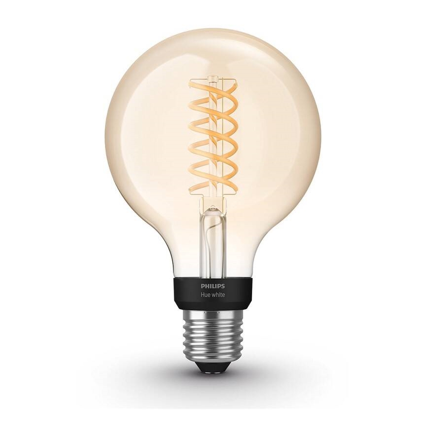 Светодиодная лампочка с регулированием яркости Philips Hue WHITE FILAMENT G93 E27/7,2W/230V 2100K