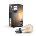 Светодиодная лампочка с регулированием яркости Philips Hue WHITE FILAMENT ST64 E27/7W/230V 2100K