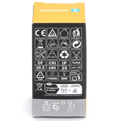 Светодиодная лампочка с регулированием яркости R7s/8W/230V 2700K - Aigostar