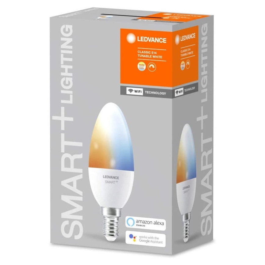 Светодиодная лампочка с регулированием яркости SMART+ E14/5W/230V 2700K-6500K Wi-Fi - Ledvance