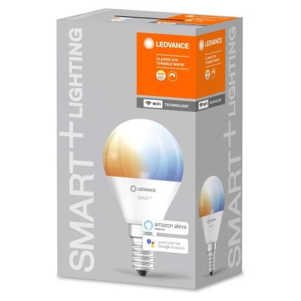 Светодиодная лампочка с регулированием яркости SMART+ E14/5W/230V 2700K-6500K Wi-Fi - Ledvance
