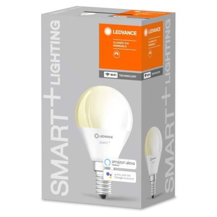 Светодиодная лампочка с регулированием яркости SMART+ E14/5W/230V 2700K Wi-Fi - Ledvance