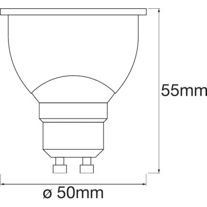 Светодиодная лампочка с регулированием яркости SMART+ GU10/5W/230V 2700K Wi-Fi - Ledvance