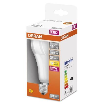 Светодиодная лампочка с регулированием яркости SUPERSTAR E27/20W/230V 2700K - Osram