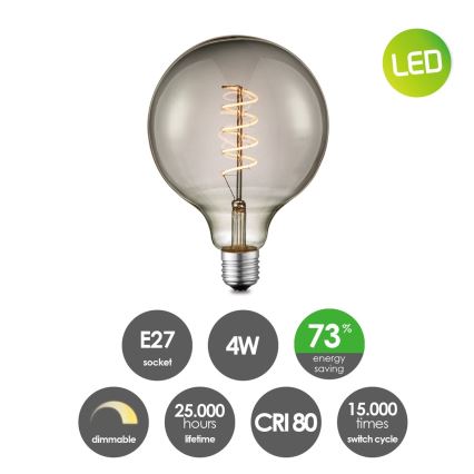 Светодиодная лампочка с регулированием яркости VINTAGE EDISON G125 E27/4W/230V 2200K