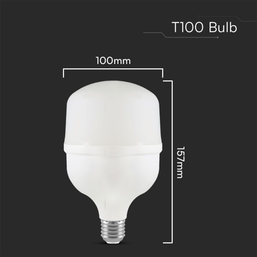 Светодиодная лампочка T100 E27/30W/230V 4000K